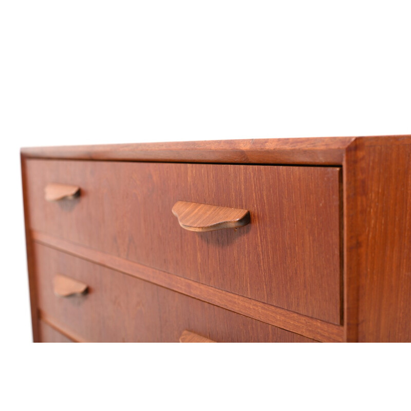Vintage Danish teak chest of drawers in teak and oak - 1950s