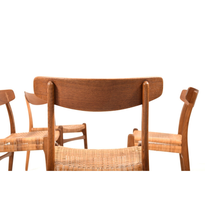 Vintage set of 7 "CH23" chairs by Hans Wegner for Carl Hansen & Son - 1950s