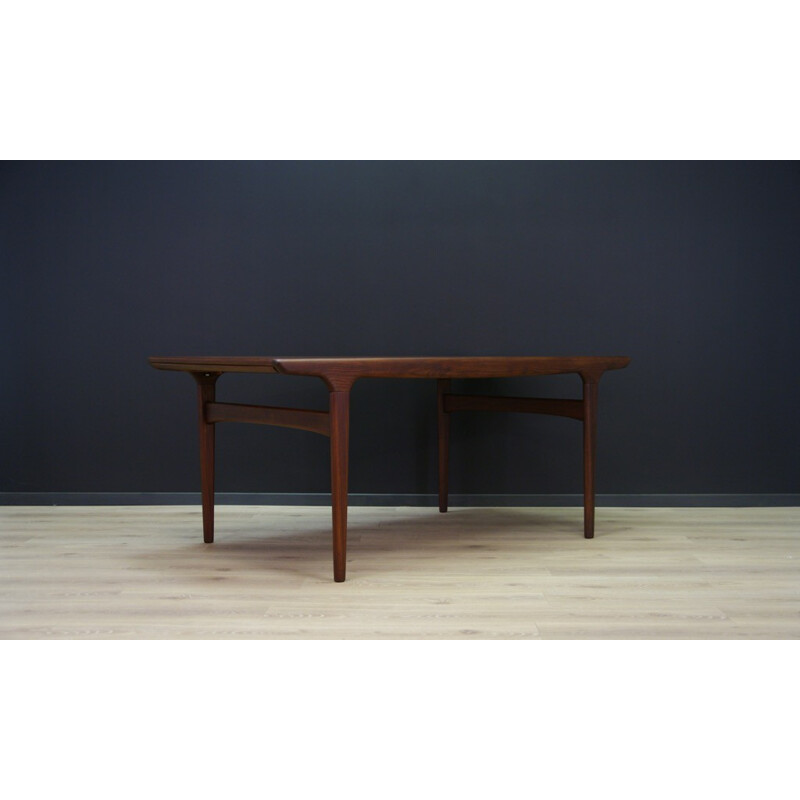 Vintage veneered with teak dining table - 1960s