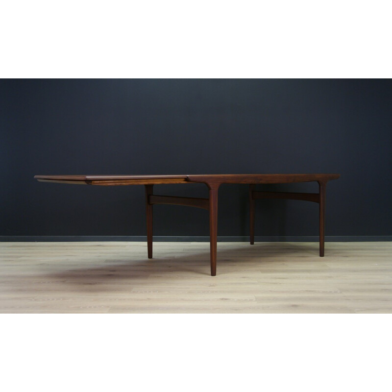 Vintage veneered with teak dining table - 1960s