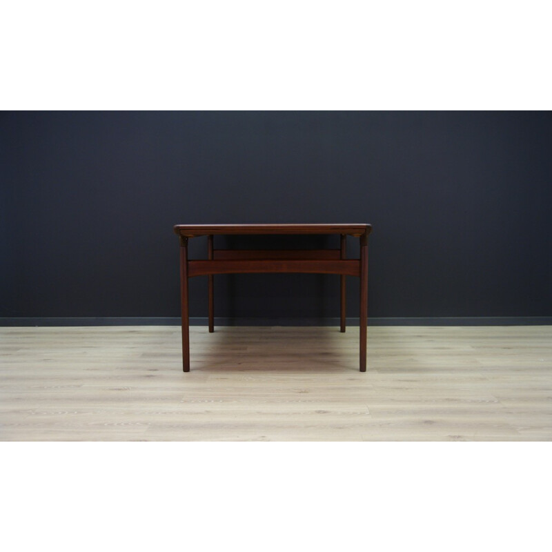 Vintage veneered with teak dining table - 1960s