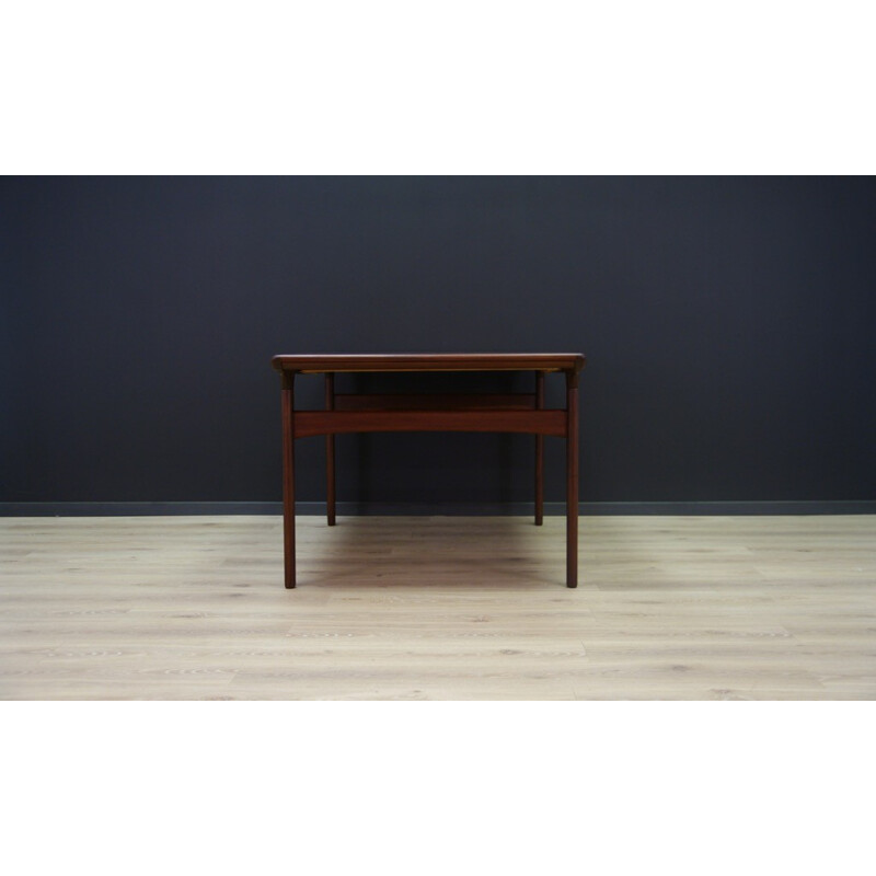 Vintage veneered with teak dining table - 1960s