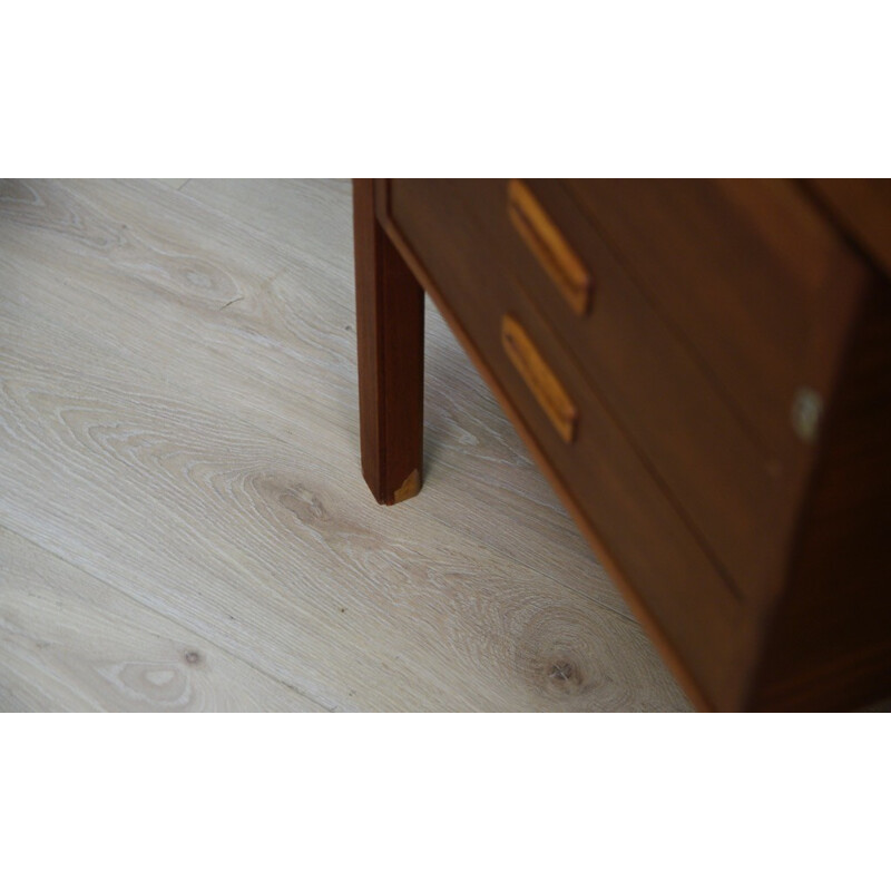 Vintage retro writing desk in mahogany - 1960s