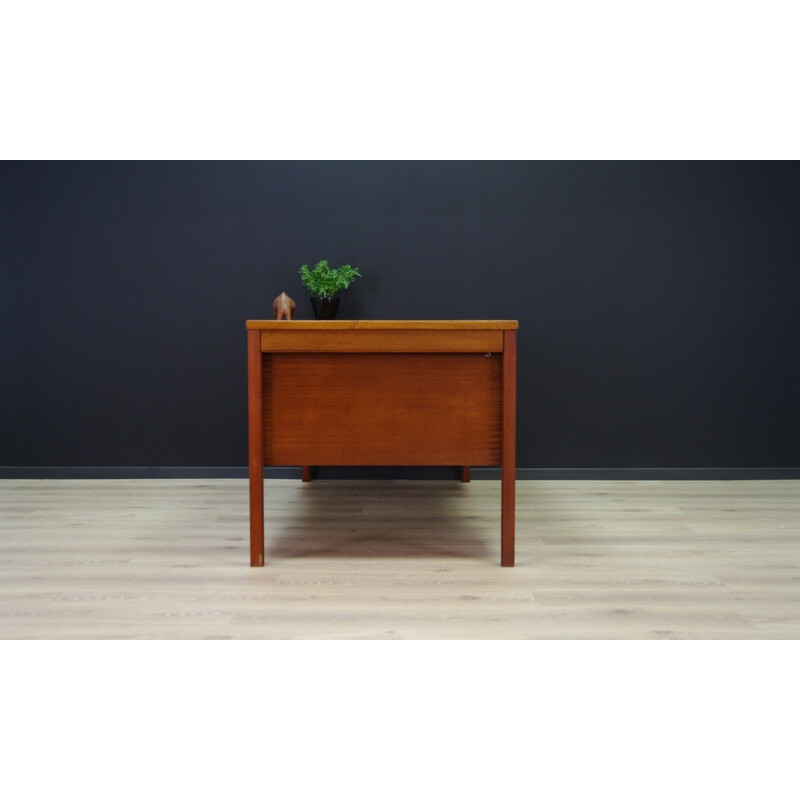 Vintage retro writing desk in mahogany - 1960s