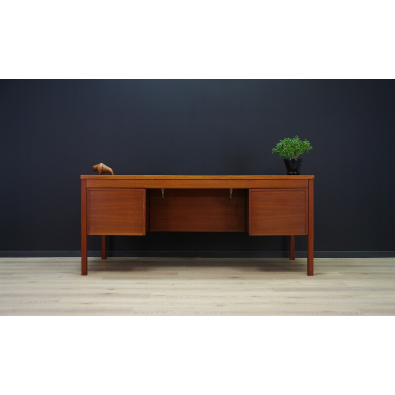 Vintage retro writing desk in mahogany - 1960s