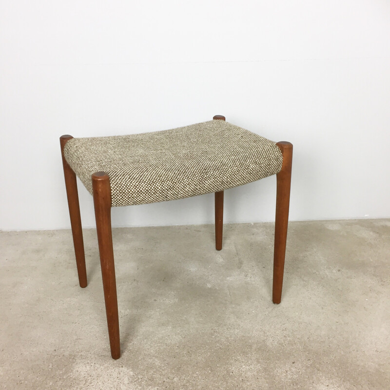 Vintage teak stool by Niels Moller - 1960s