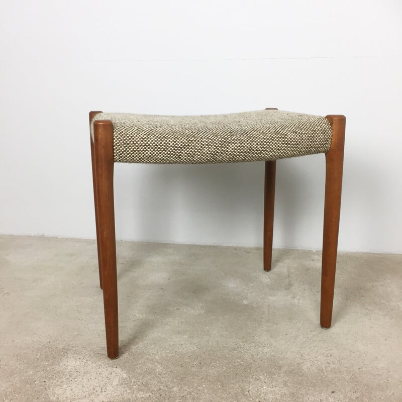 Vintage teak stool by Niels Moller - 1960s