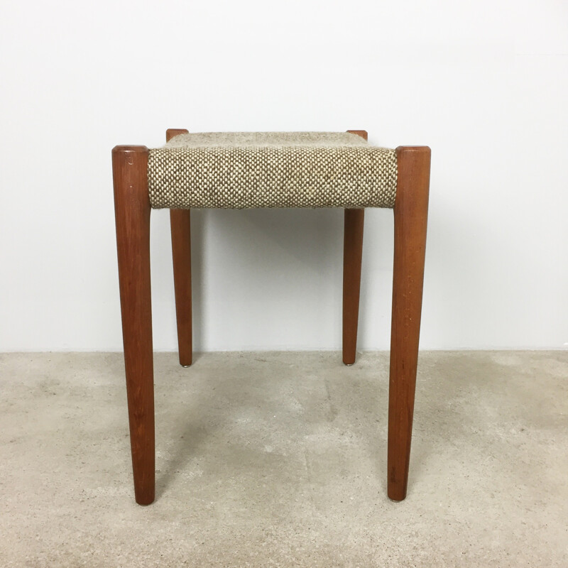 Vintage teak stool by Niels Moller - 1960s