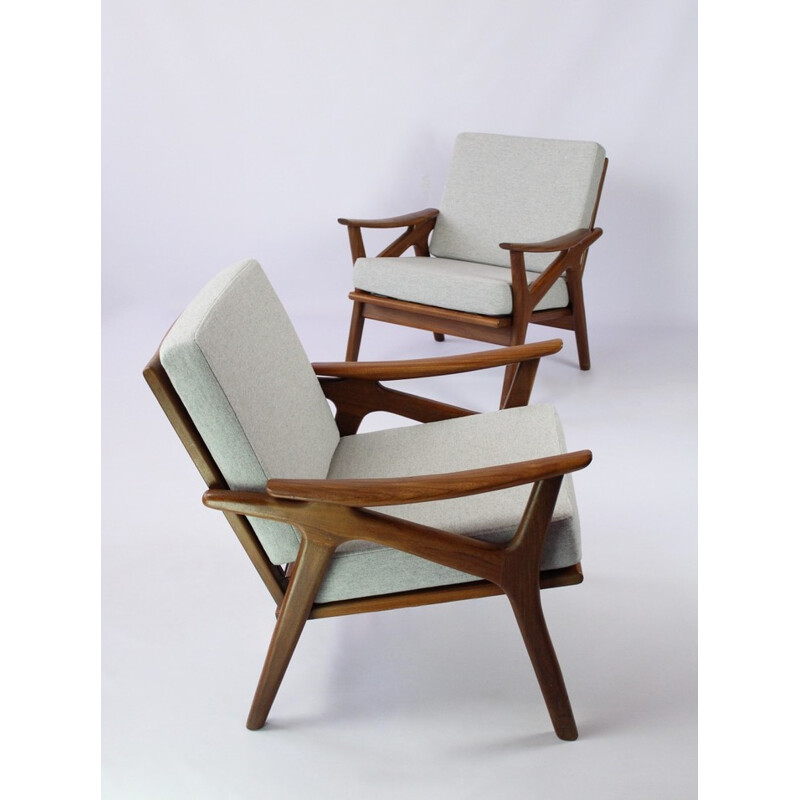 Set of 2 Vintage Danish design armchairs - 1960s