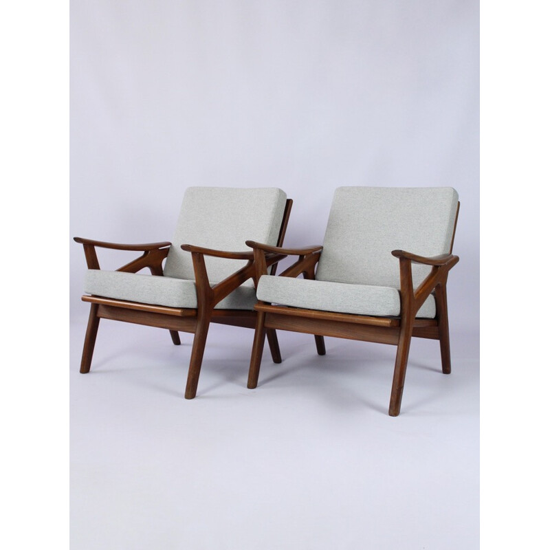 Set of 2 Vintage Danish design armchairs - 1960s