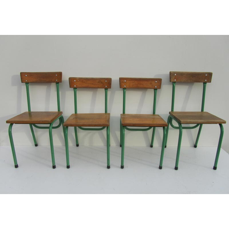 Set of 4 children chairs, Willy Van Der MEEREN - 1960