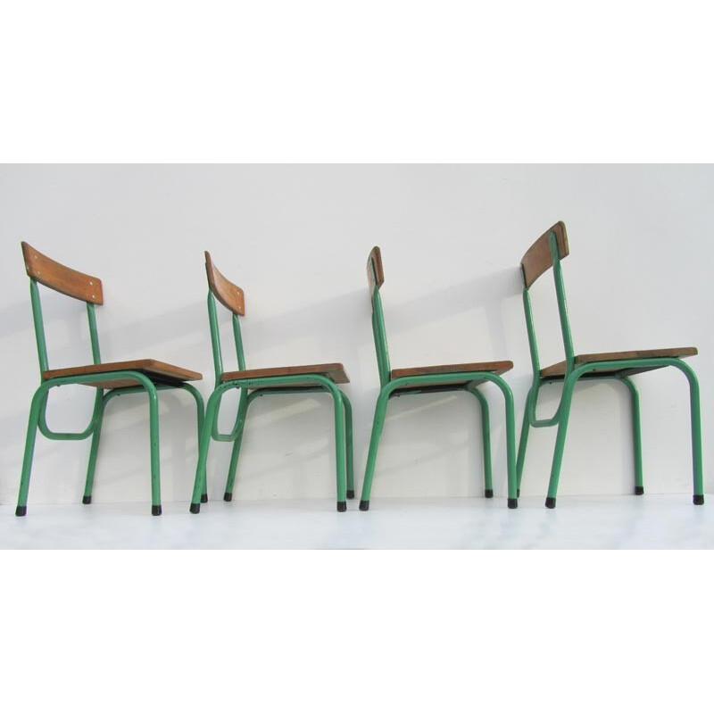 Set of 4 children chairs, Willy Van Der MEEREN - 1960