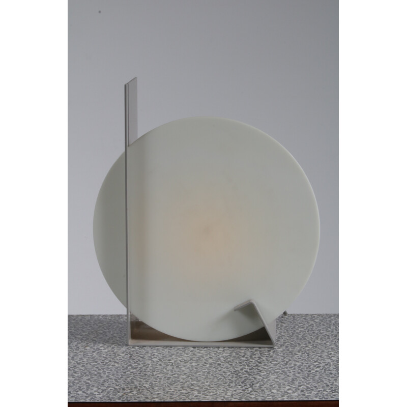 Vintage white perspex desk lamp by Dijkstra Lampen - 1960s