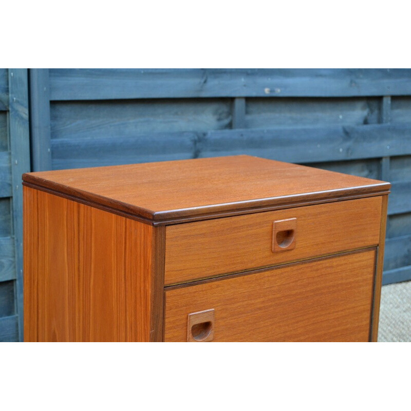 Vintage pair of teak bedside tables - 1960s