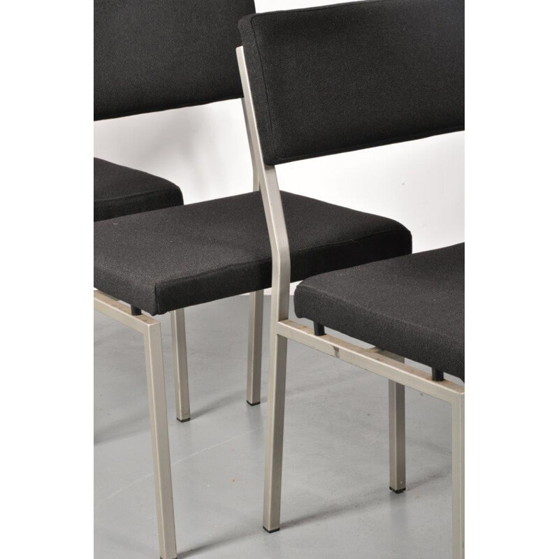 Set of 4 Minimalist Dutch dining chairs - 1960s