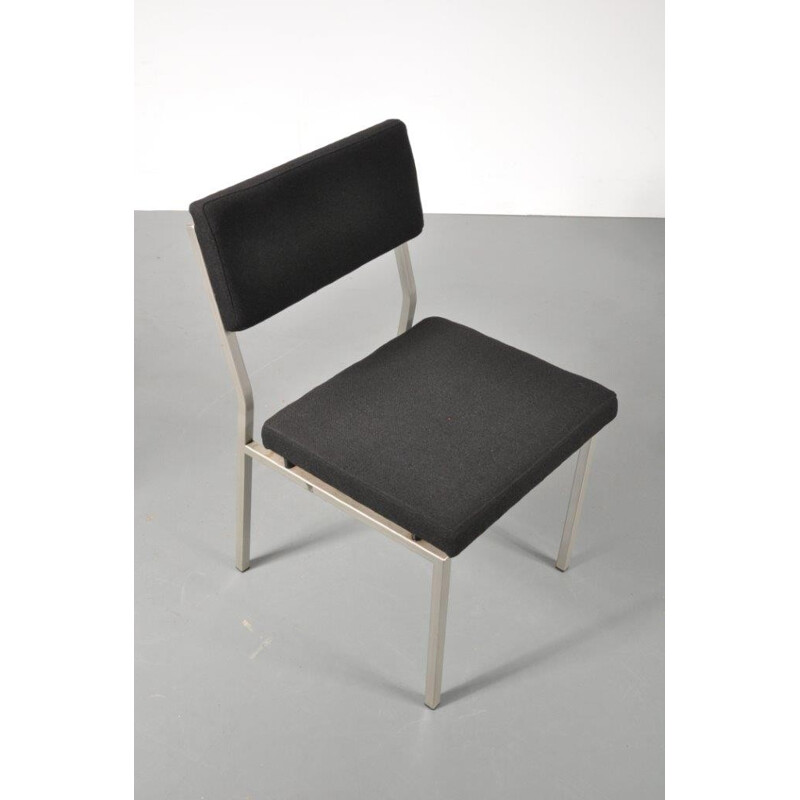 Set of 4 Minimalist Dutch dining chairs - 1960s