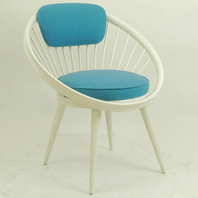 Vintage Circle Lounge Chair by Yngve Ekstrom - 1960s