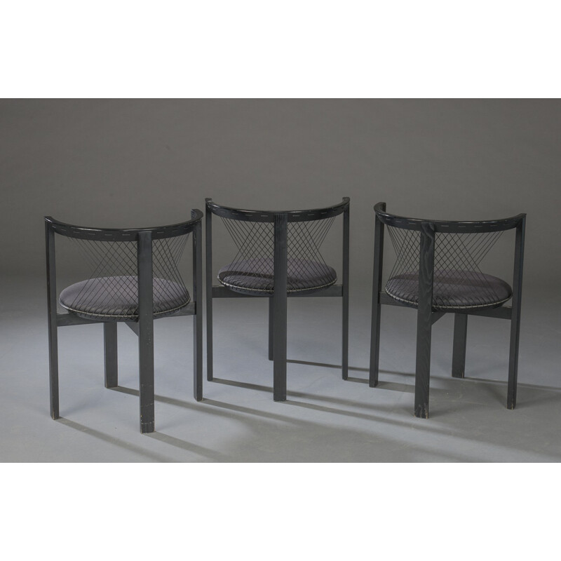 Set of 3 vintage String chairs for Tranekaer Furniture - 1960s
