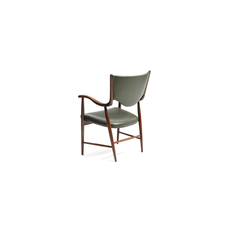 Vintage Danish dining chair in stained beech - 1940s