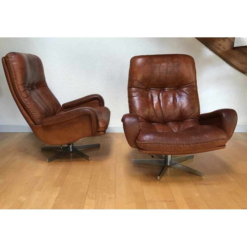 Set of 2 vintage Armchairs by De Sede "S-231" - 1970s