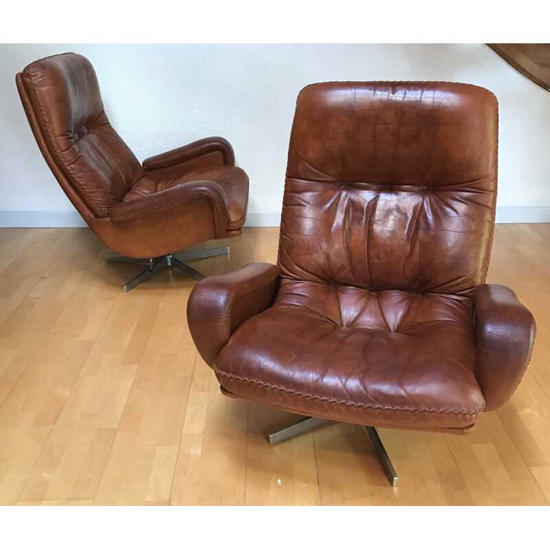 Set of 2 vintage Armchairs by De Sede "S-231" - 1970s