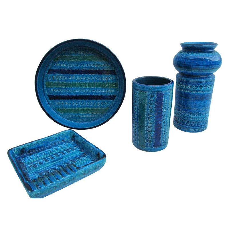 Ceramics Set Rimini Blue, Aldo LONDI - 1960s