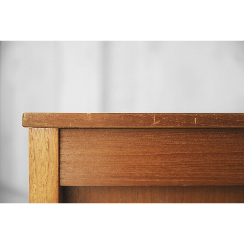 Danish Teak Veneer Desk with Drawers by Domino Møbler - 1960s