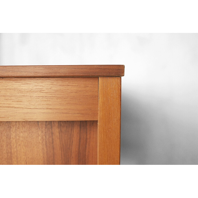 Danish Teak Veneer Desk with Drawers by Domino Møbler - 1960s