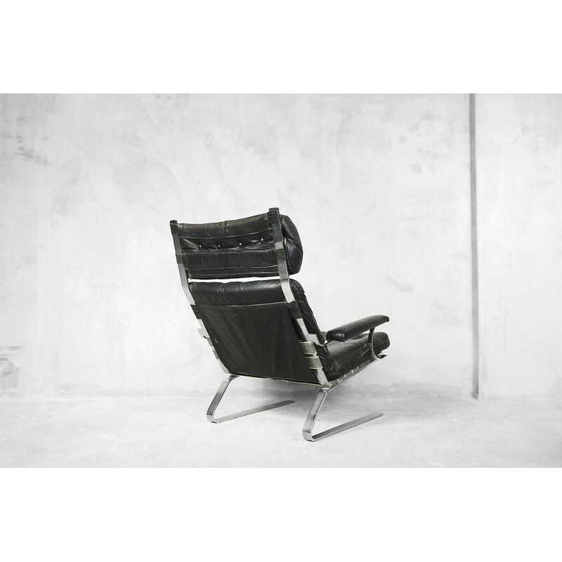 Leather Lounge Chair & Ottoman by Reinhold Adolf for Cor - 1960s