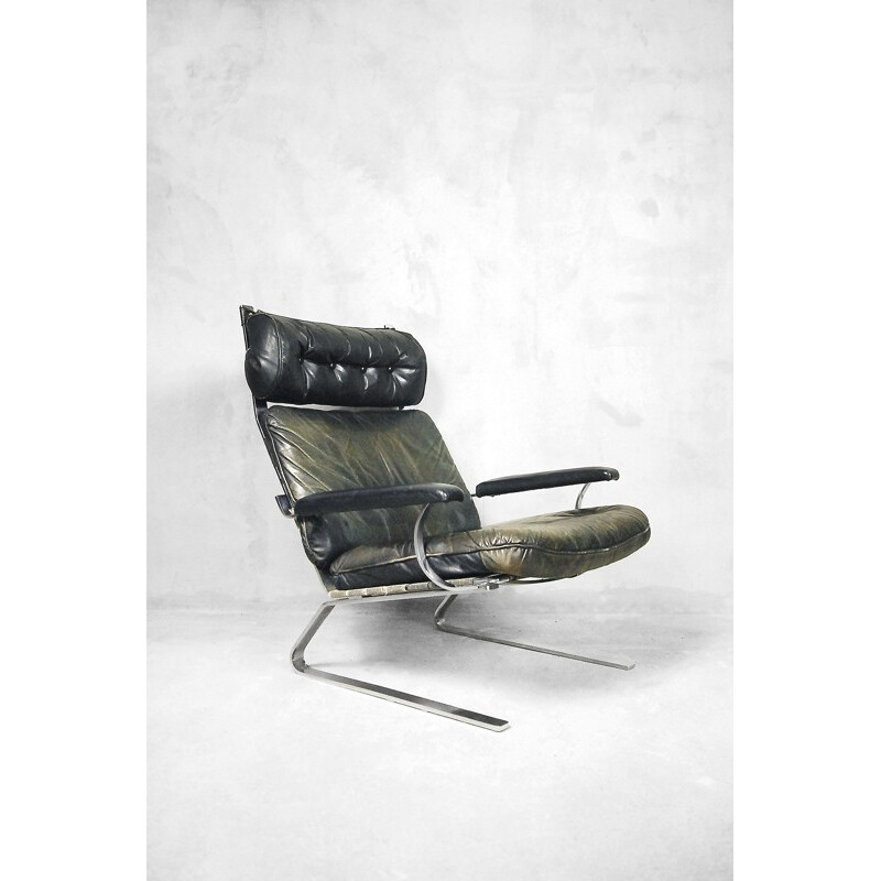 Leather Lounge Chair & Ottoman by Reinhold Adolf for Cor - 1960s