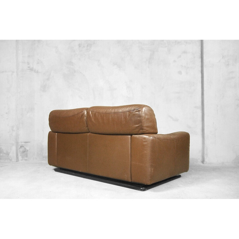 Italian Leather vintage Sofa by Brunati - 1970s