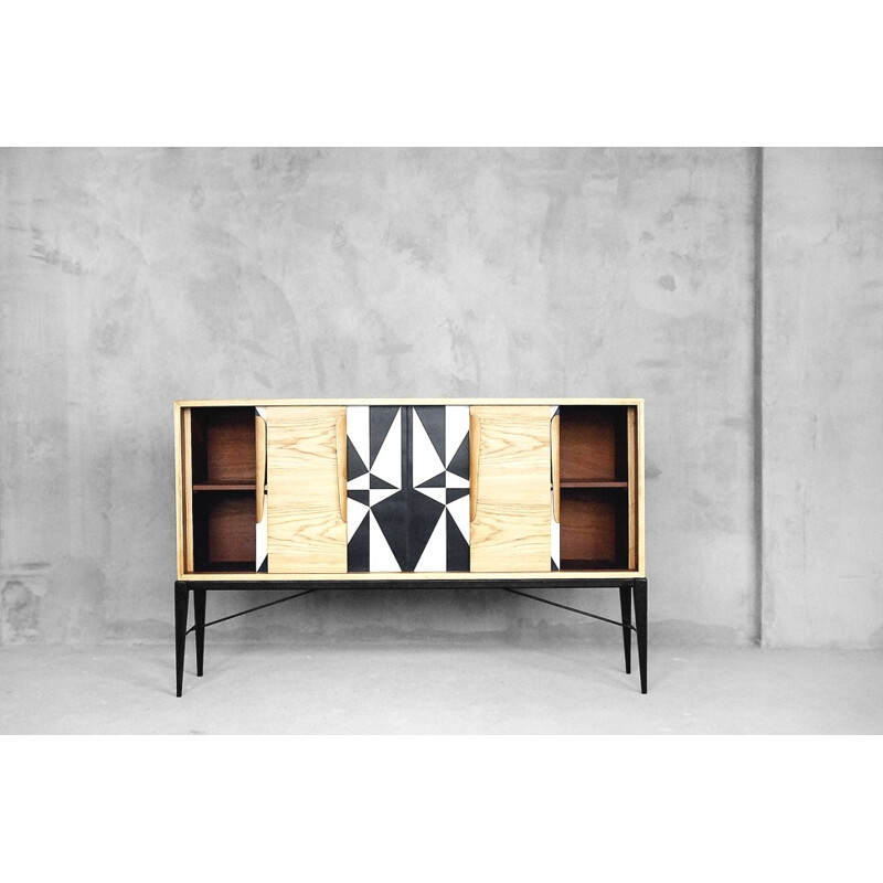 Vintage Norwegian set of sideboard & cabinet - 1960s