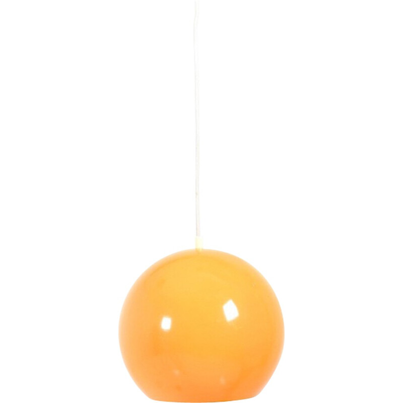 Lampe en forme de boule orange danoise - 1970