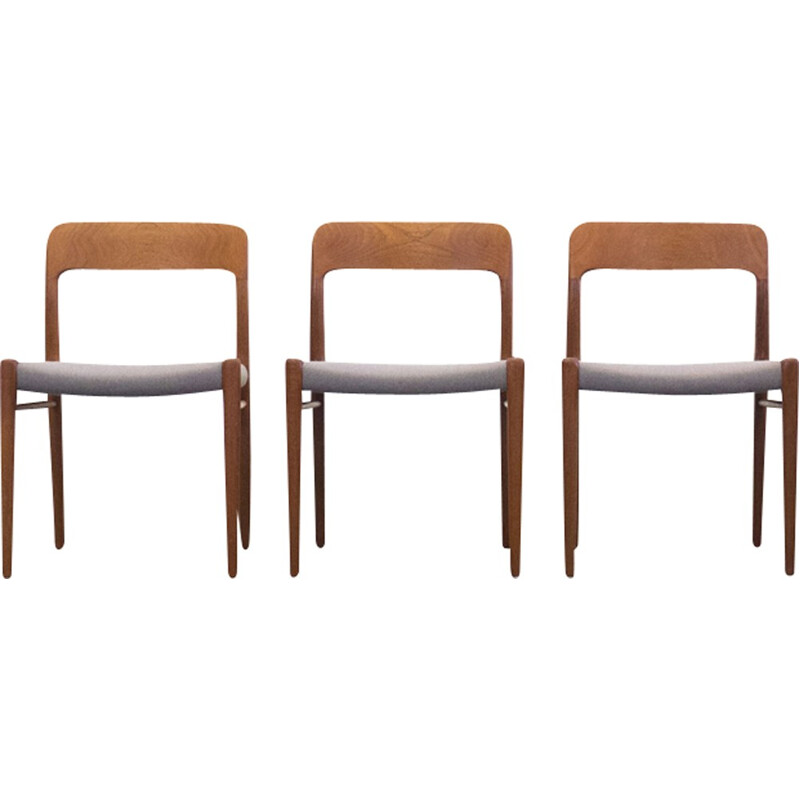 Vintage set of 4 dining chairs "75" by Niels Moller for JL Moller Mobelfabrik - 1950s