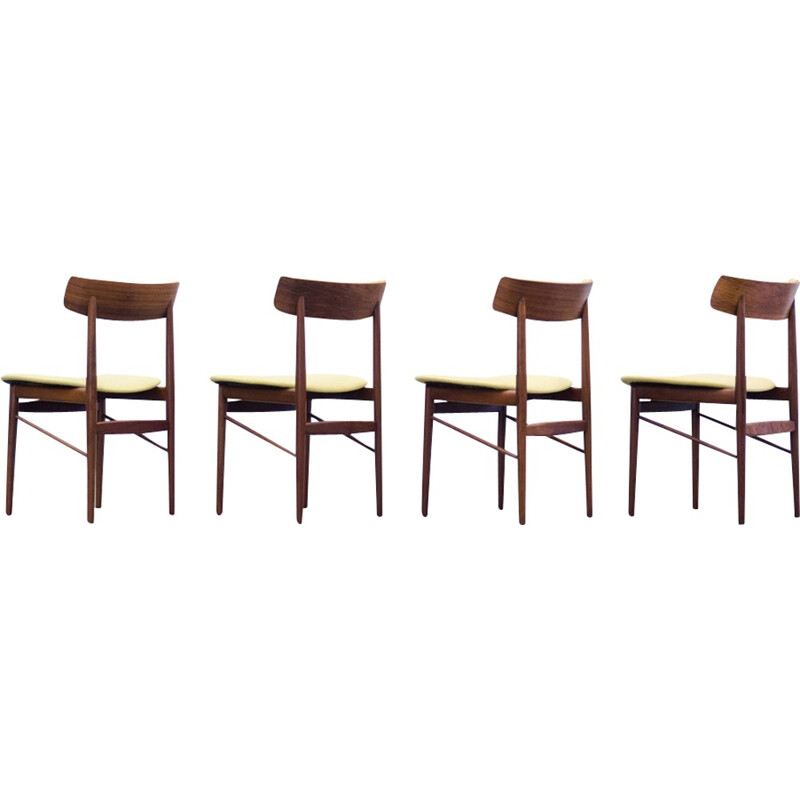 Set of 4 vintage rosewood dining chairs - 1950s