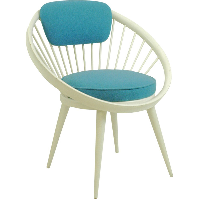 Vintage Circle Lounge Chair by Yngve Ekstrom - 1960s