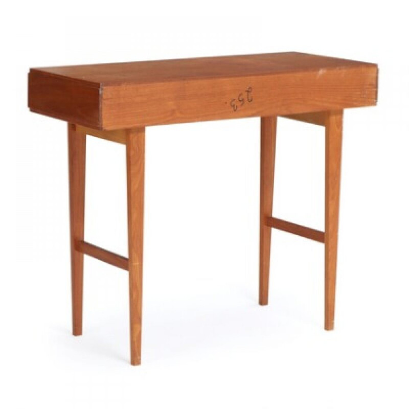 Vintage teak side table with drawers - 1960s
