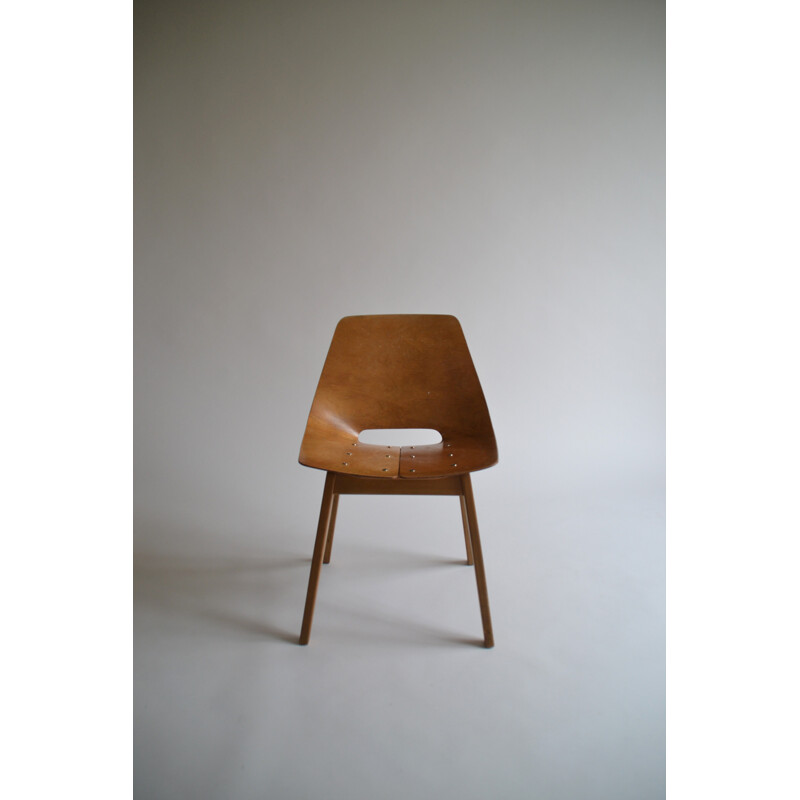 Pair of vintage Tonneau chairs by Pierre Guariche for Steiner - 1950s