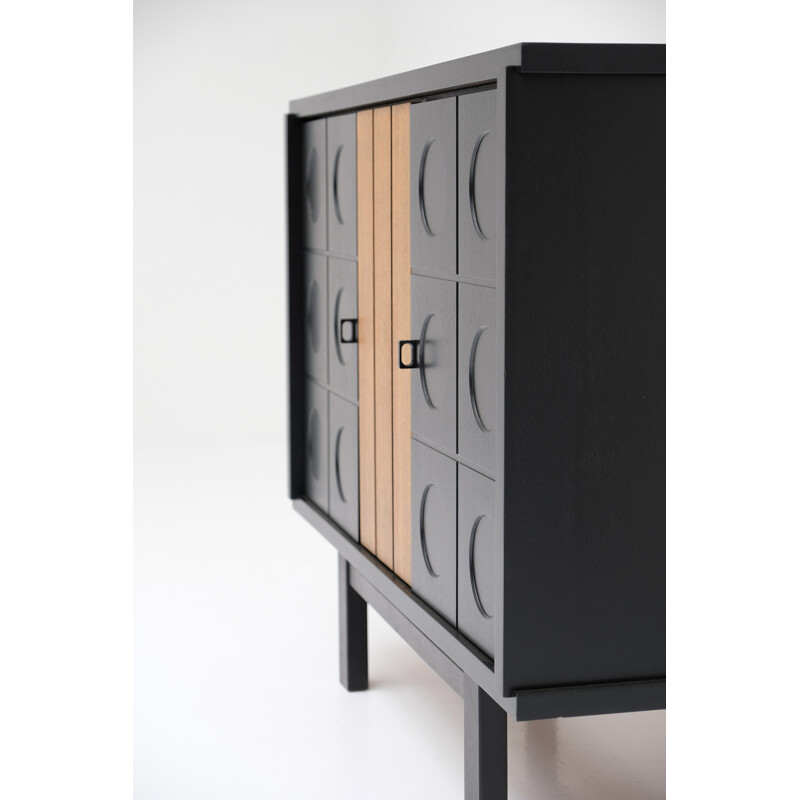 Armoire brutaliste vintage en ébène - 1970