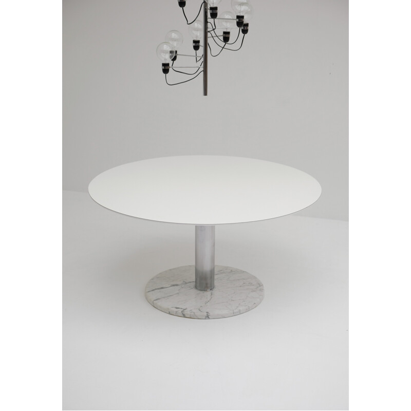 Table à repas ronde en marbre par Alfred Hendrickx - 1960