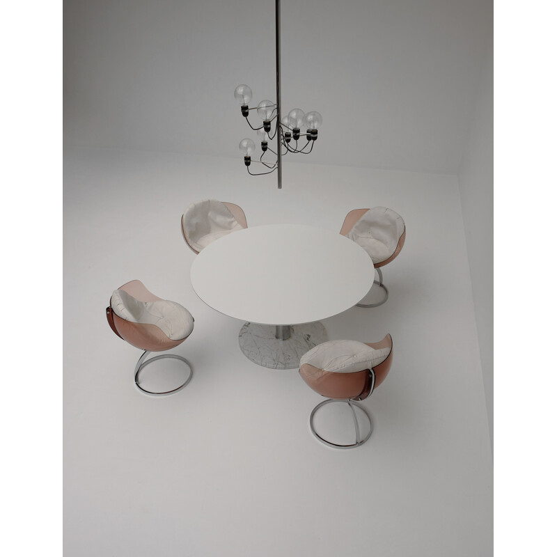 Round Vintage Dining Table by Alfred Hendrickx - 1960s