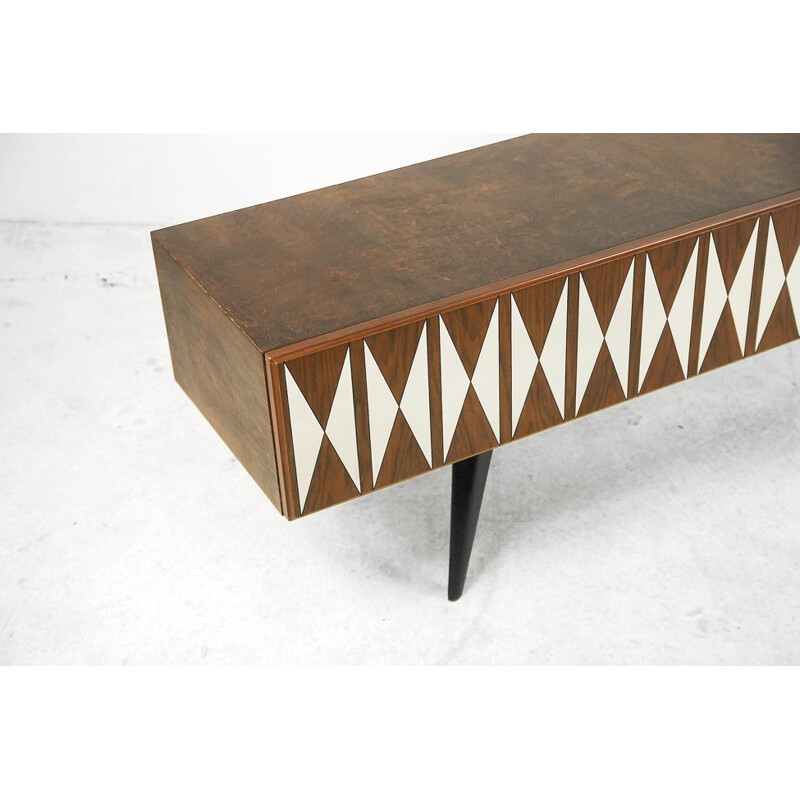 Vintage scandinavian Sideboard with with Patterns - 1970s