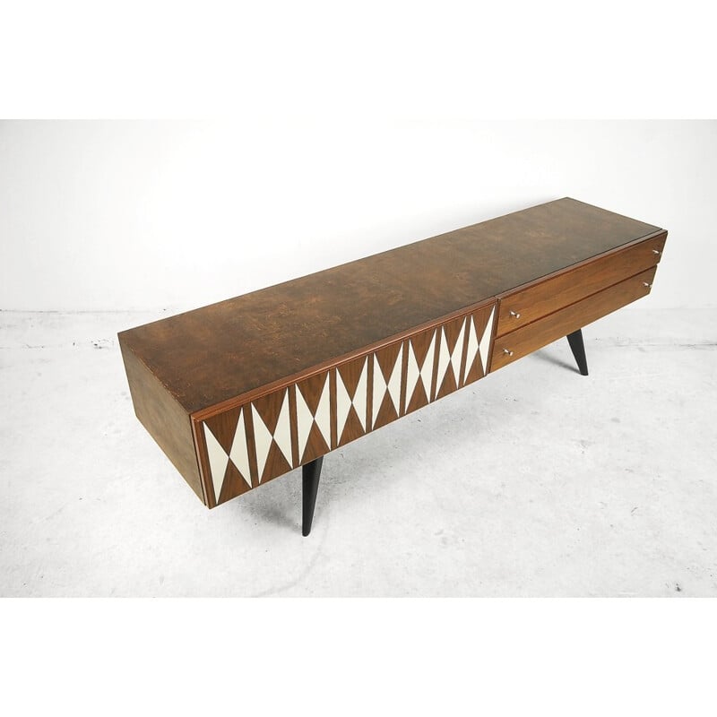 Vintage scandinavian Sideboard with with Patterns - 1970s