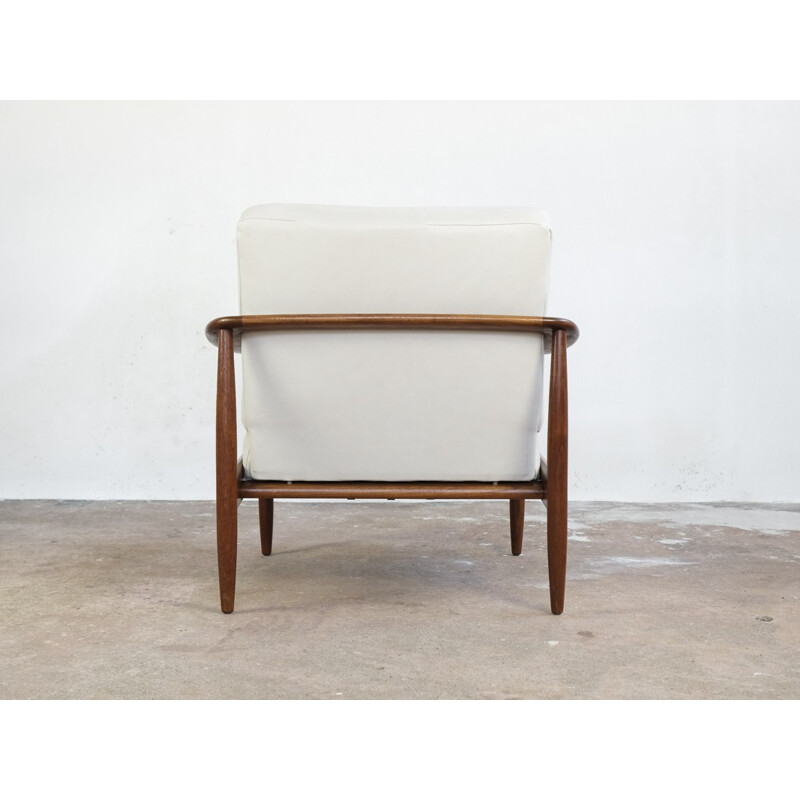 White easy chair in solid teak by Walter Knoll - 1960s