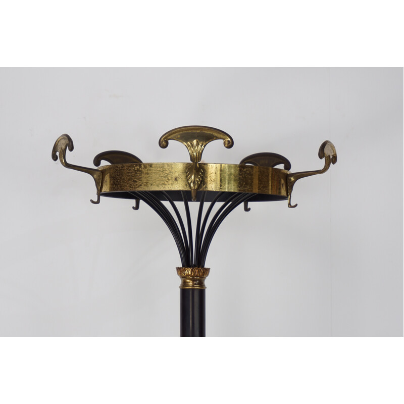 Vintage coat rack in metal and bronze - 1930s