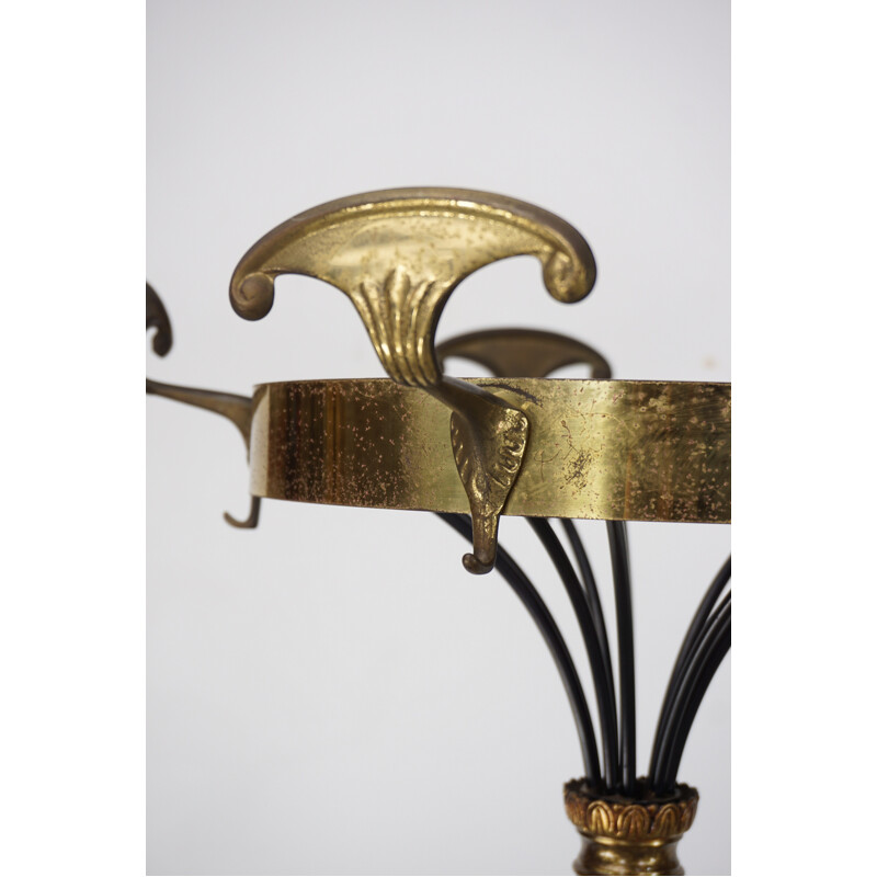 Vintage coat rack in metal and bronze - 1930s