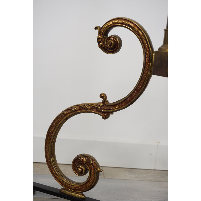 Vintage coat rack in metal and bronze - 1930s