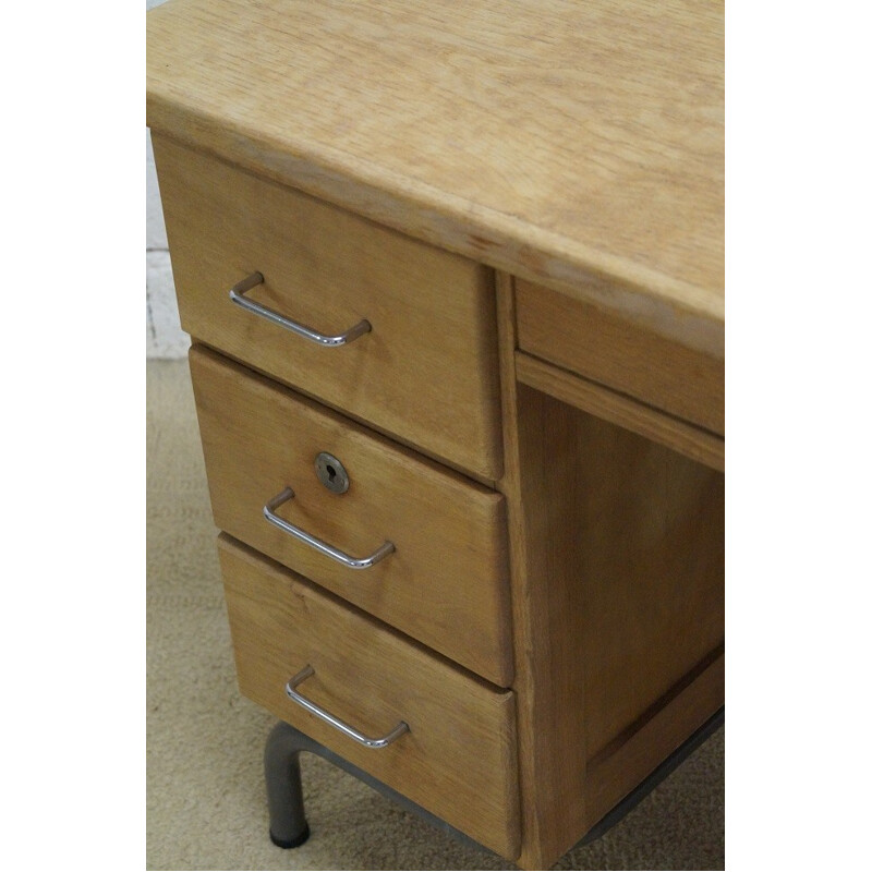 Vintage institutional desk and chair - 1950s