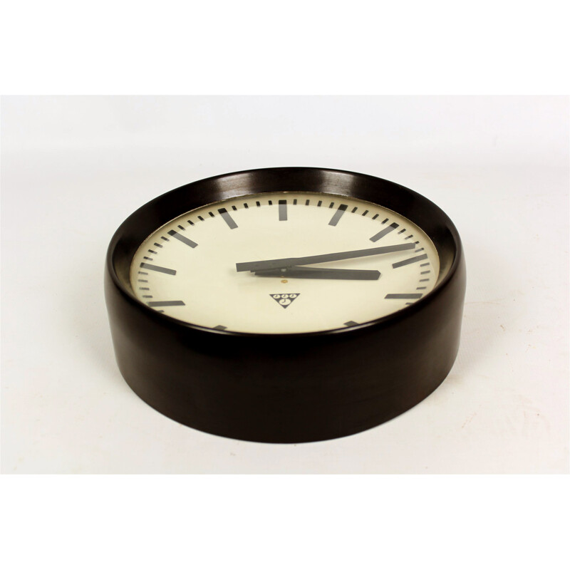 Vintage Bakelite Railway Clock from Pragotron - 1950s