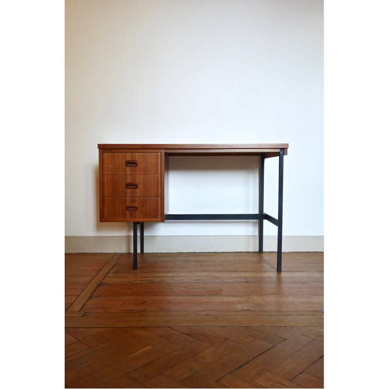 Bureau scandinave vintage en teck - 1950